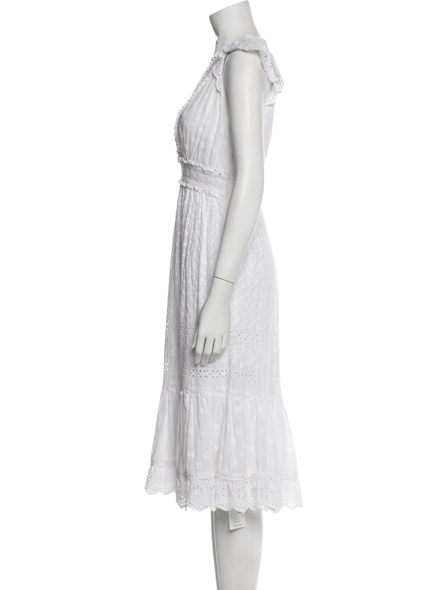 Ulla Johnson V-Neck Midi Length Dress