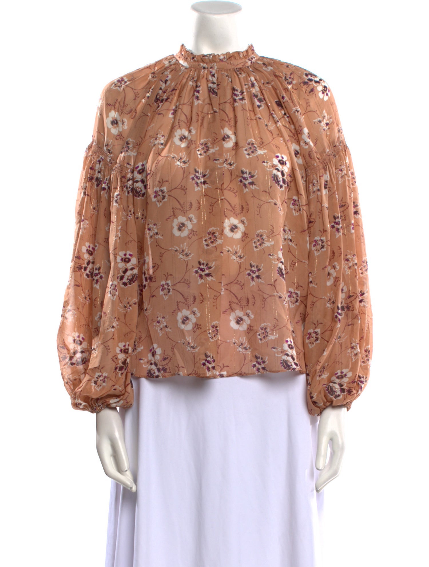 Ulla Johnson Silk Floral Print Blouse