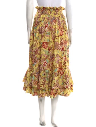 Ulla Johnson Floral Print Midi Length Skirt