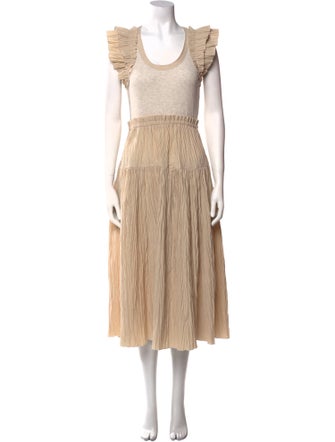 Ulla Johnson Scoop Neck Long Dress