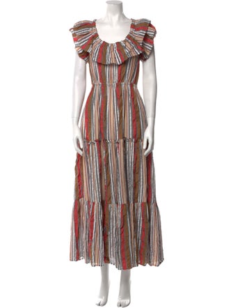 Ulla Johnson Striped Long Dress