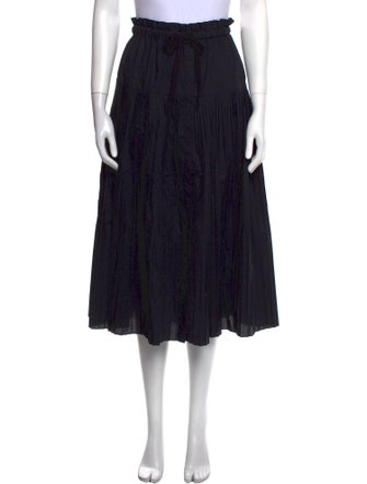 Ulla Johnson Pleated Accents Midi Length Skirt