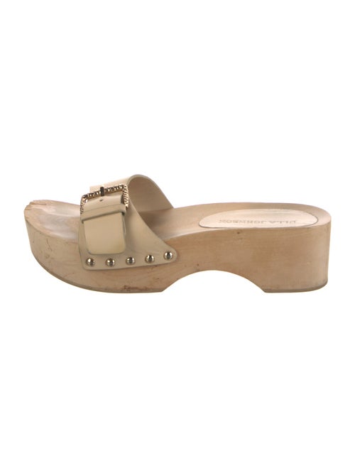Ulla Johnson Leather Studded Accents Slides