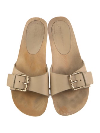 Ulla Johnson Leather Studded Accents Slides