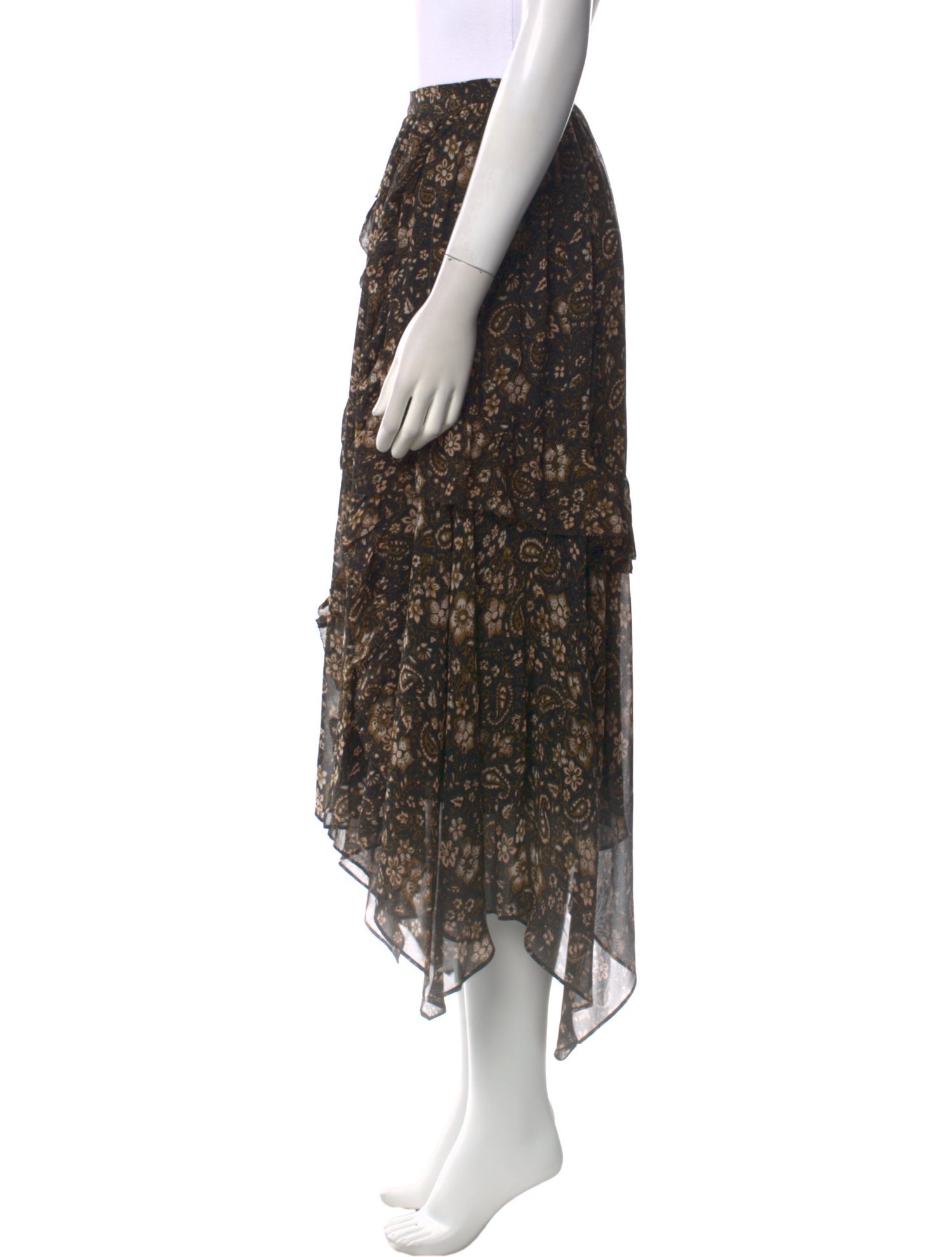 Ulla Johnson Silk Midi Length Skirt