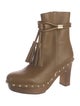 Ulla Johnson Leather Tassel Accents Lace-Up Boots