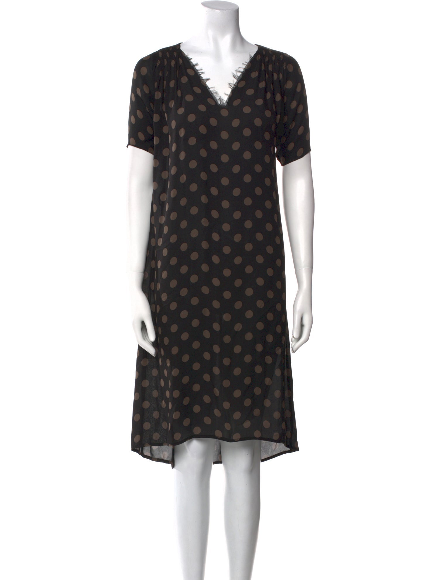 Ulla Johnson Polka Dot Print Midi Length Dress