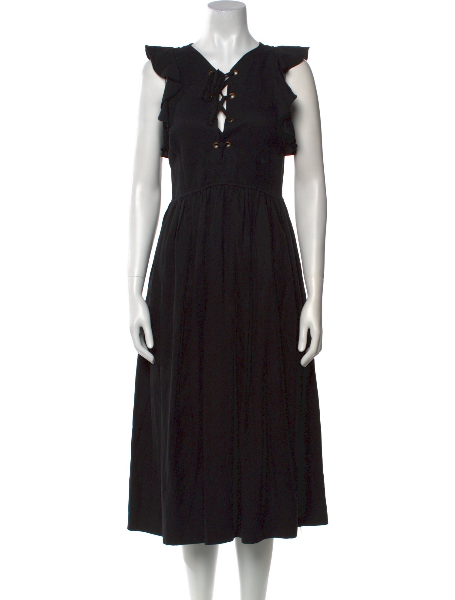 Ulla Johnson V-Neck Midi Length Dress