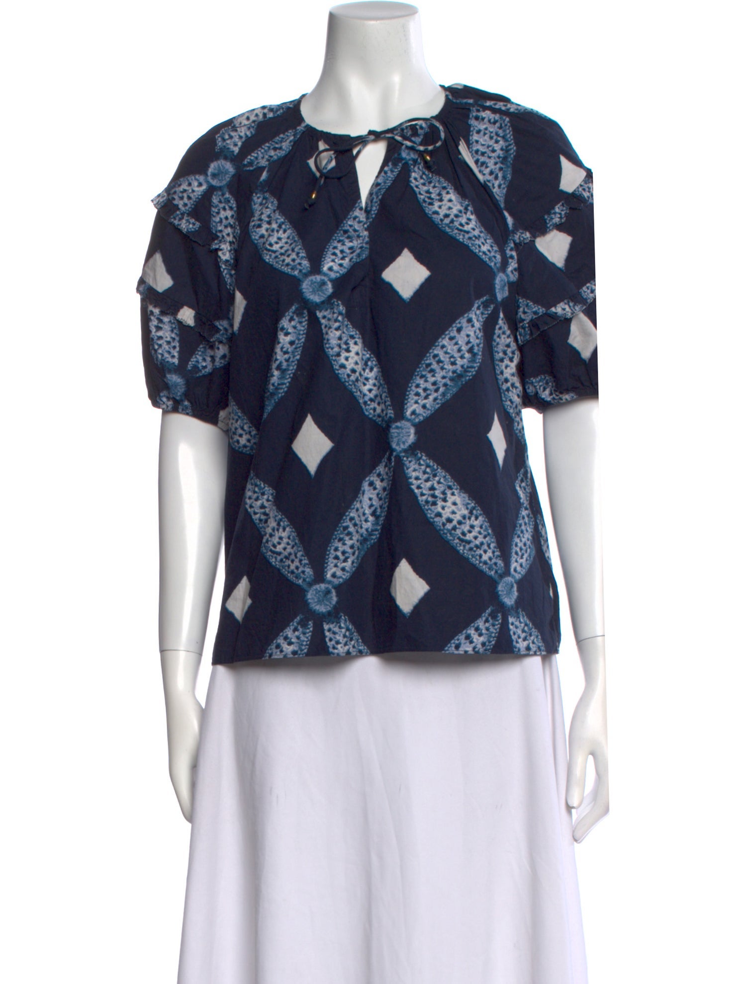 Ulla Johnson Printed Crew Neck Blouse