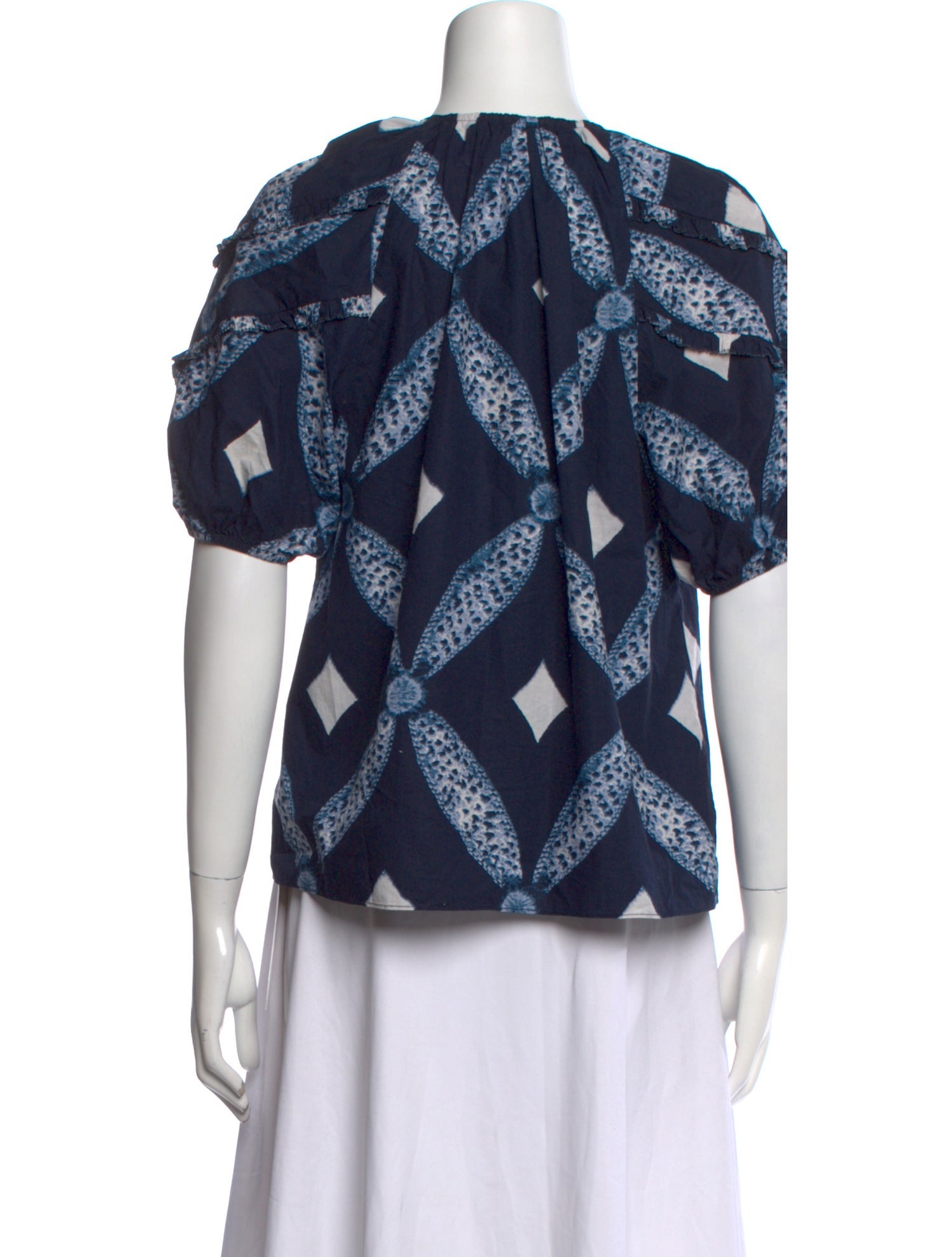 Ulla Johnson Printed Crew Neck Blouse