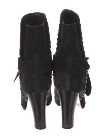 Ulla Johnson Suede Studded Accents Sock Boots