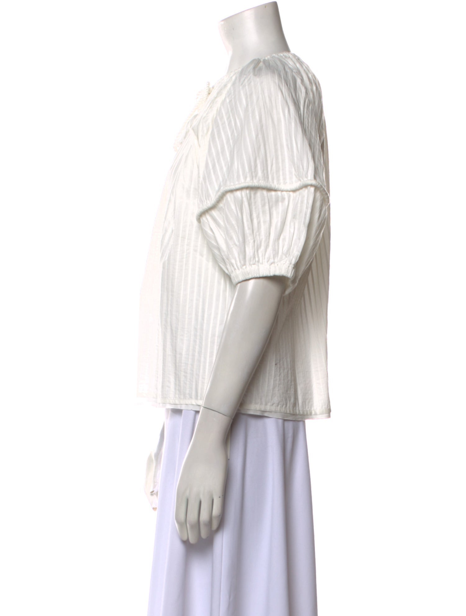 Ulla Johnson Striped Tie Neck Blouse w/ Tags