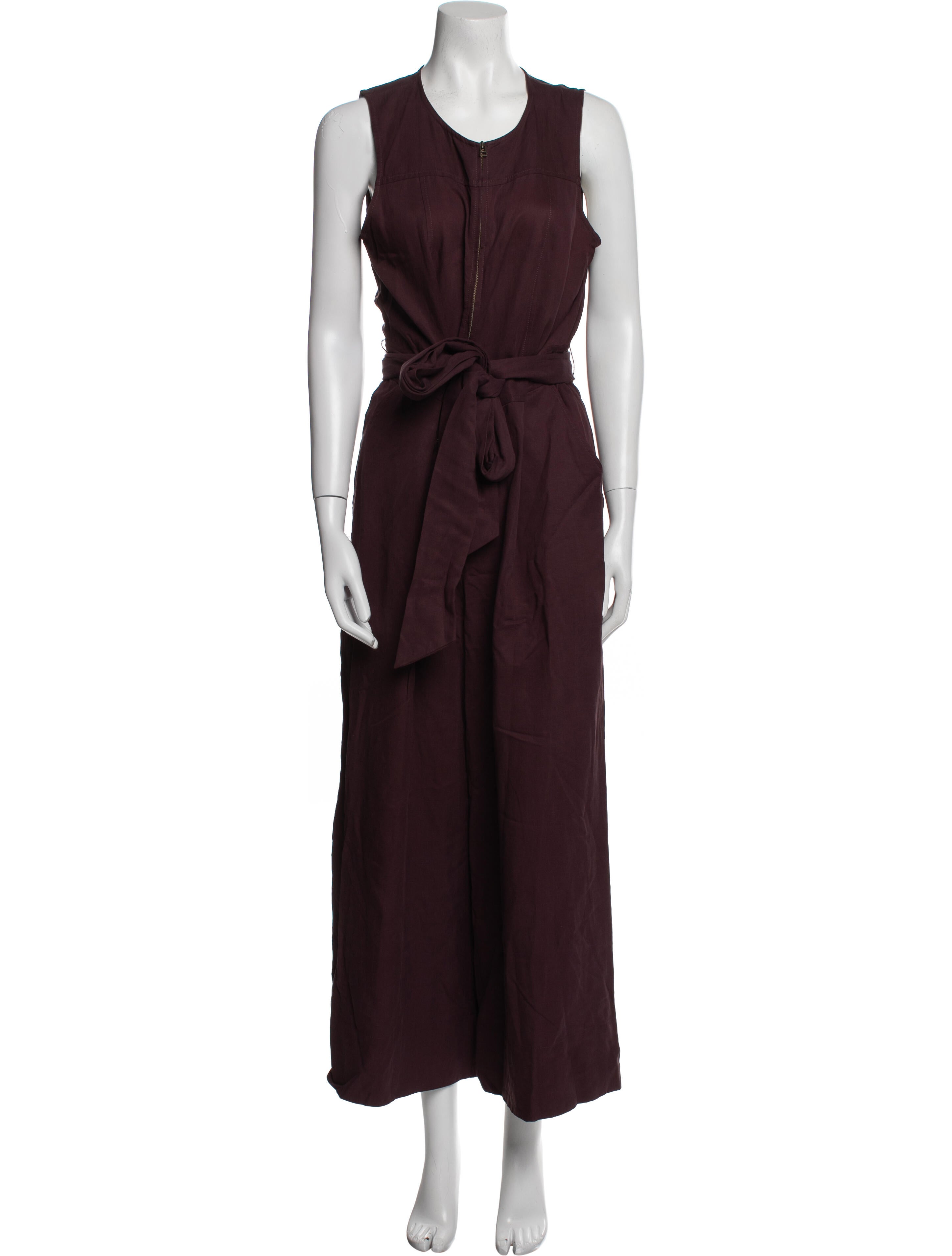 Ulla Johnson Linen Scoop Neck Jumpsuit