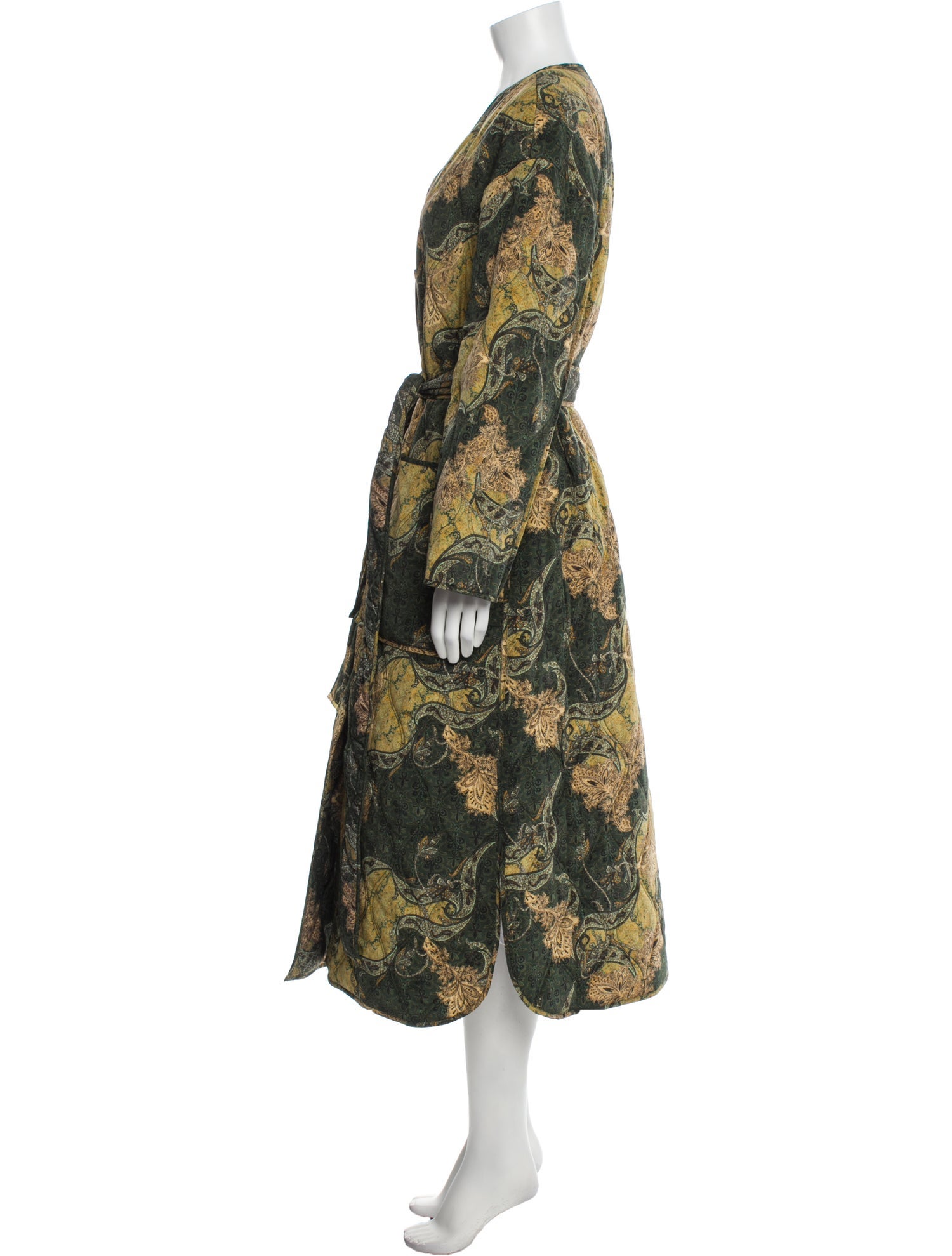 Ulla Johnson Silk Floral Print Coat