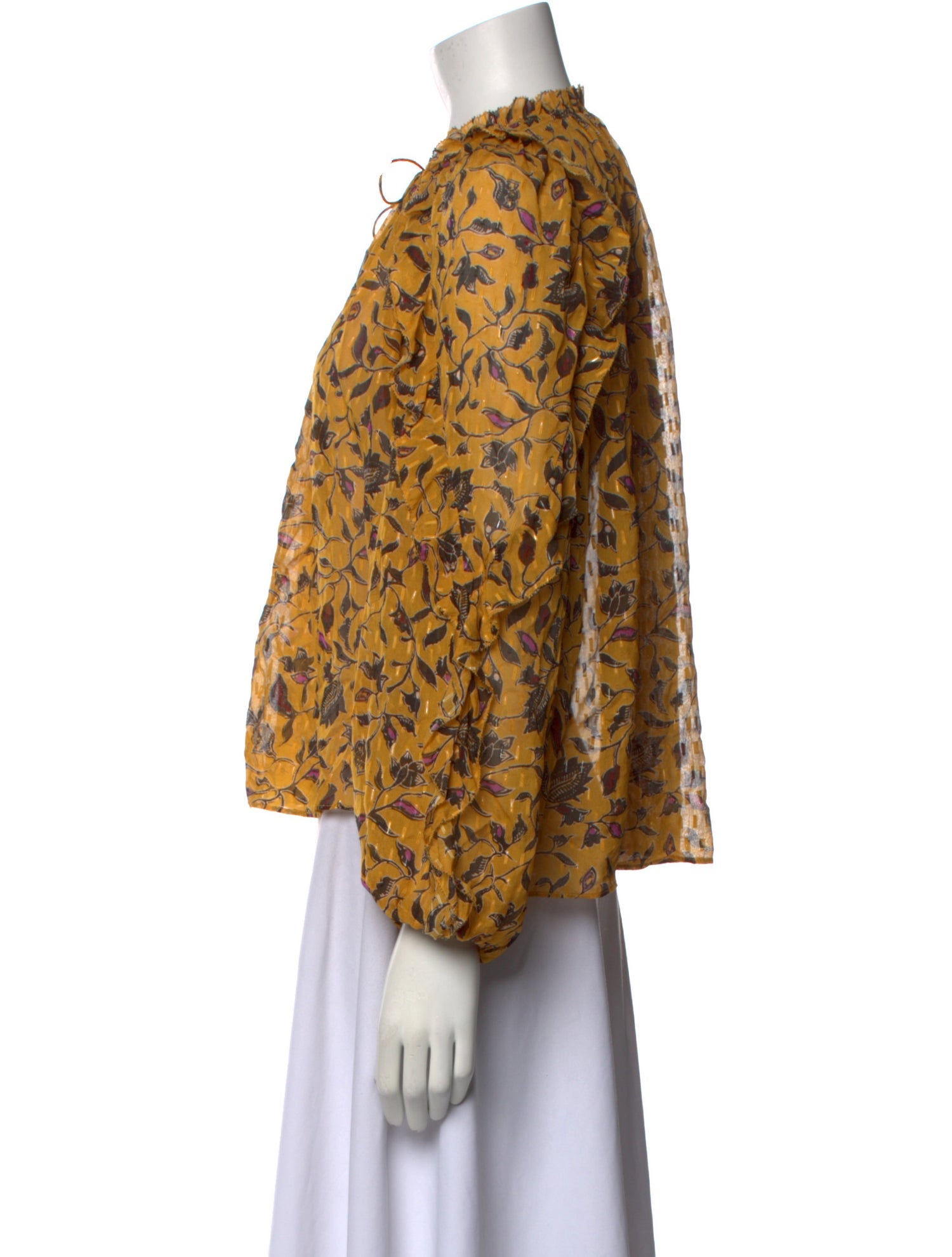 Ulla Johnson Silk Floral Print Blouse