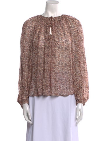 Ulla Johnson Tops Silk Floral Print Blouse M