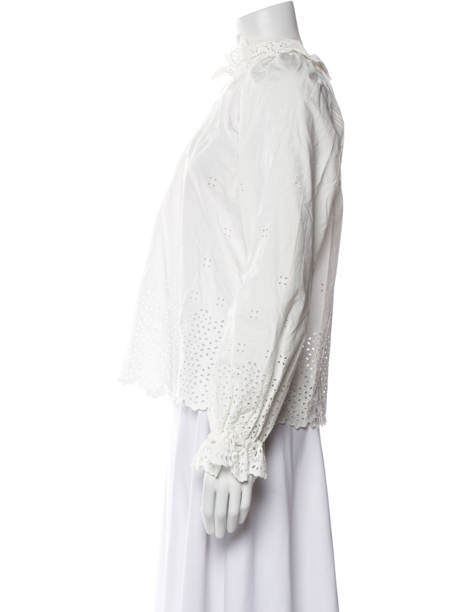 Ulla Johnson Mock Neck Long Sleeve Blouse