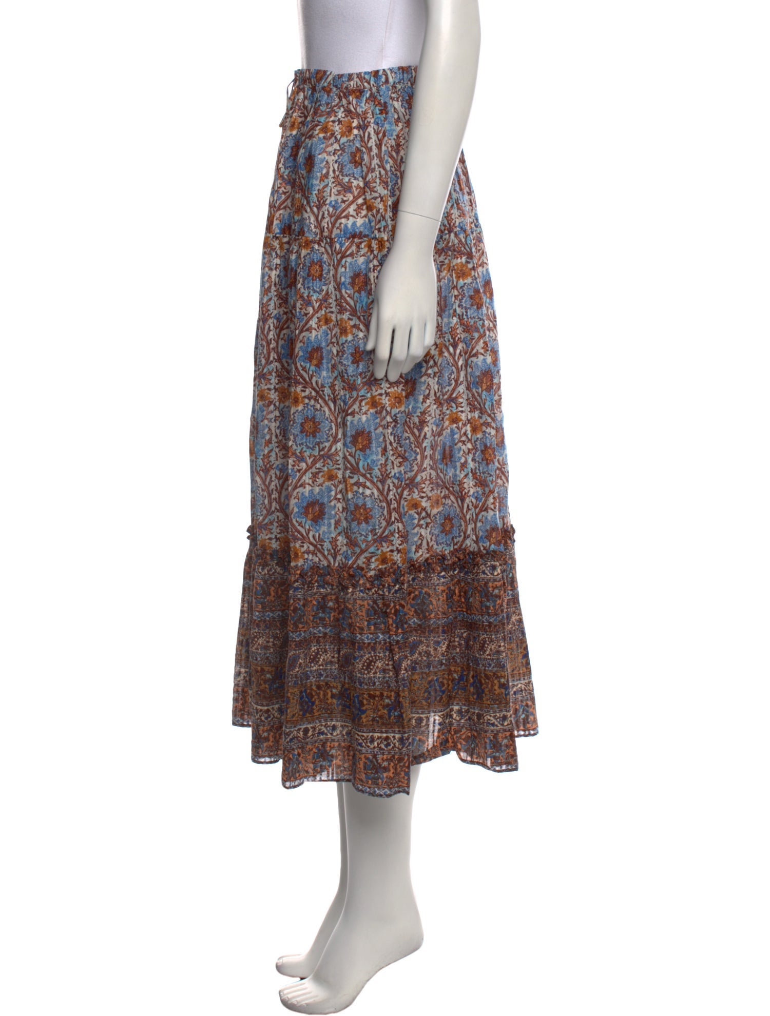 Ulla Johnson Floral Print Midi Length Skirt w/ Tags