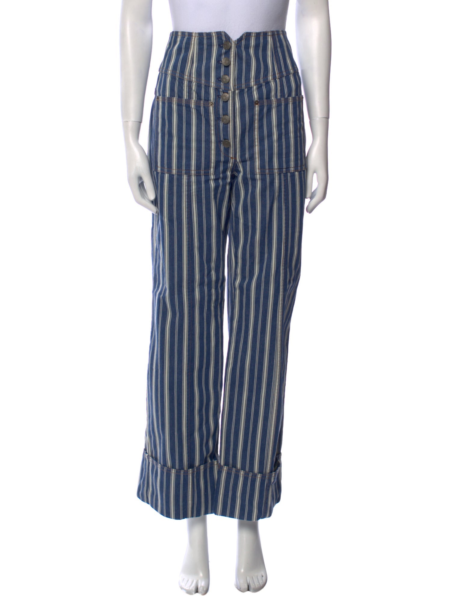 Ulla Johnson Striped Wide Leg Pants