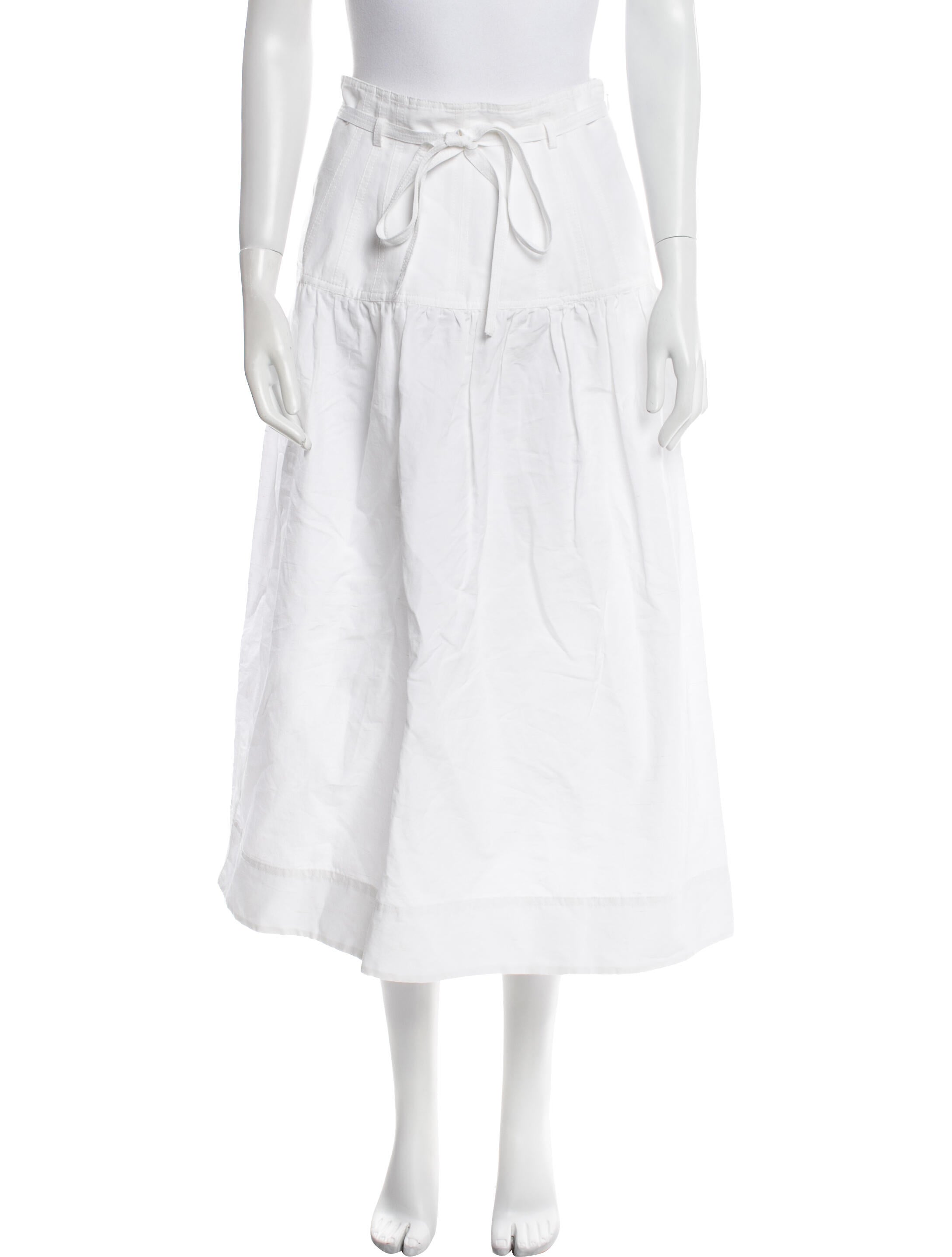 Ulla Johnson Linen Midi Length Skirt