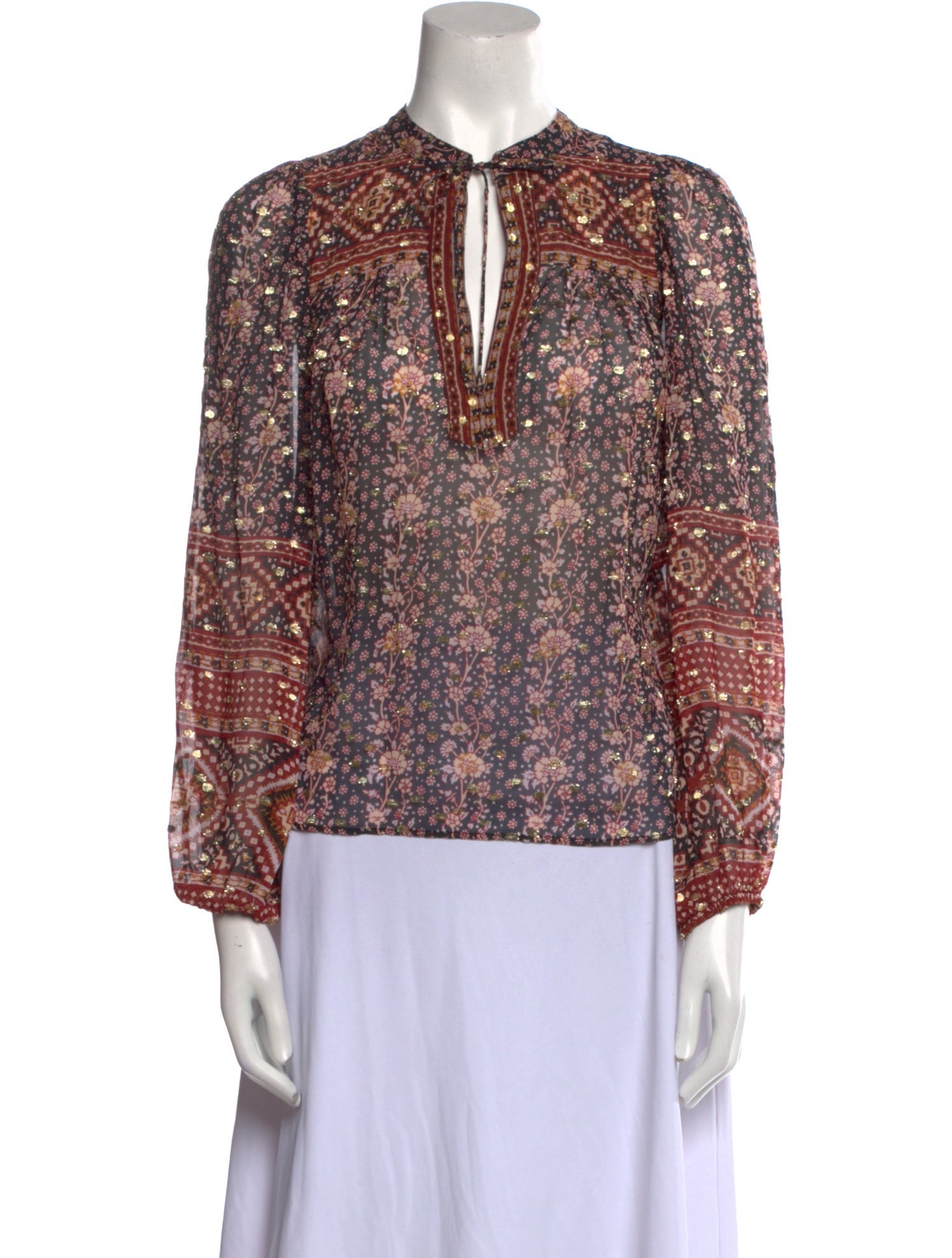 Ulla Johnson Silk Floral Print Blouse