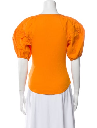 Ulla Johnson Scoop Neck Short Sleeve T-Shirt