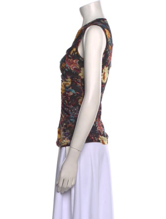 Ulla Johnson Printed Crew Neck Top