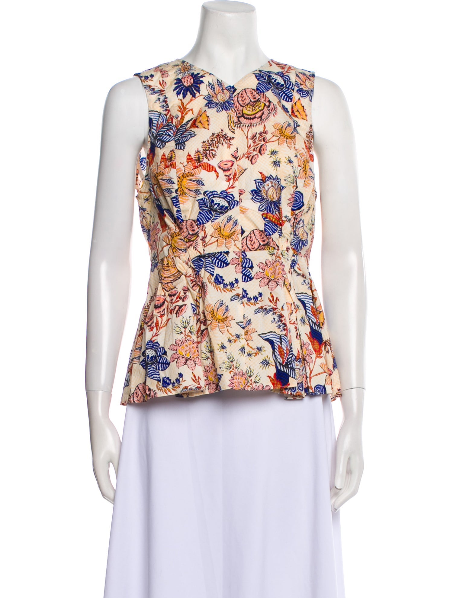 Ulla Johnson Floral Print V-Neck Blouse w/ Tags