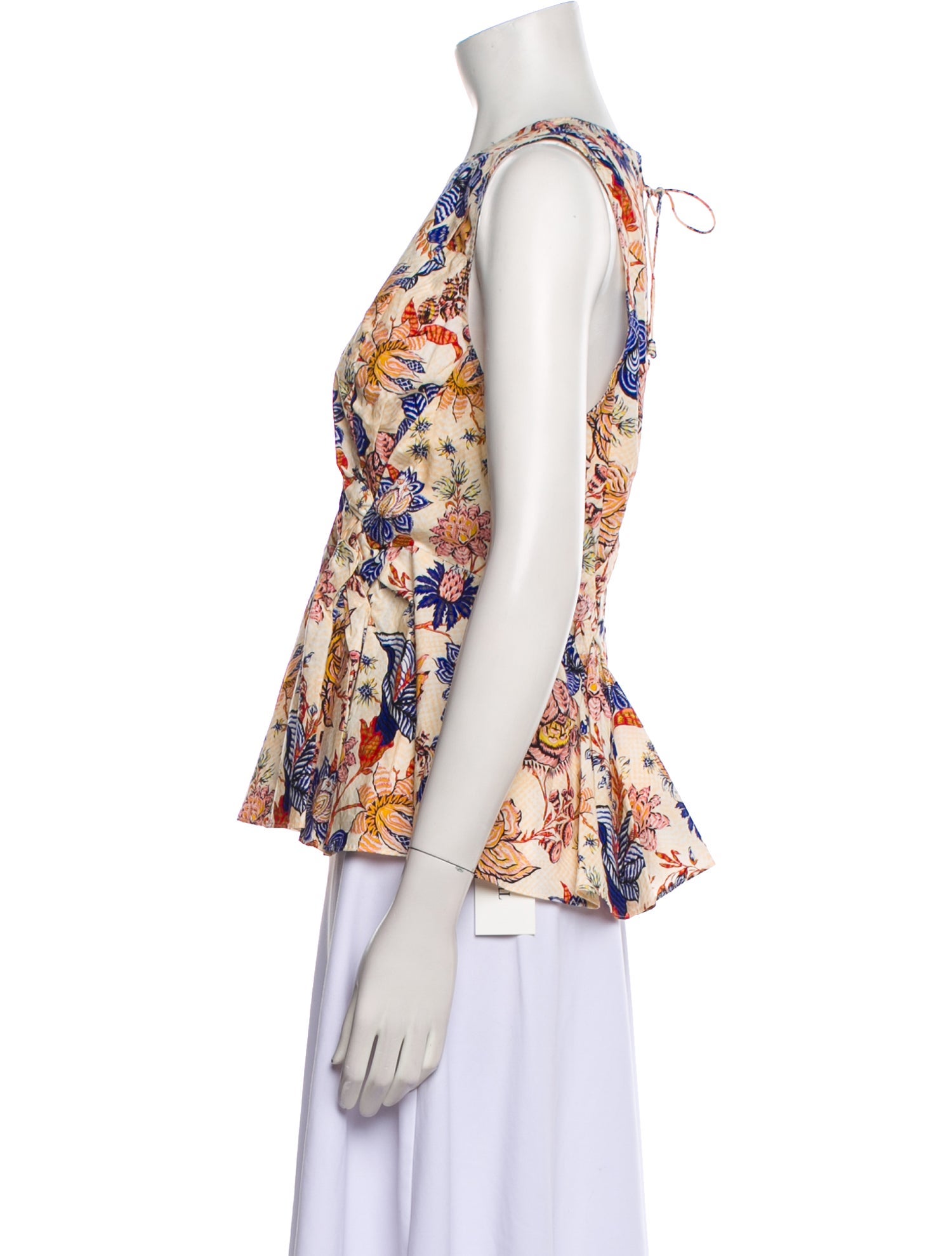 Ulla Johnson Floral Print V-Neck Blouse w/ Tags