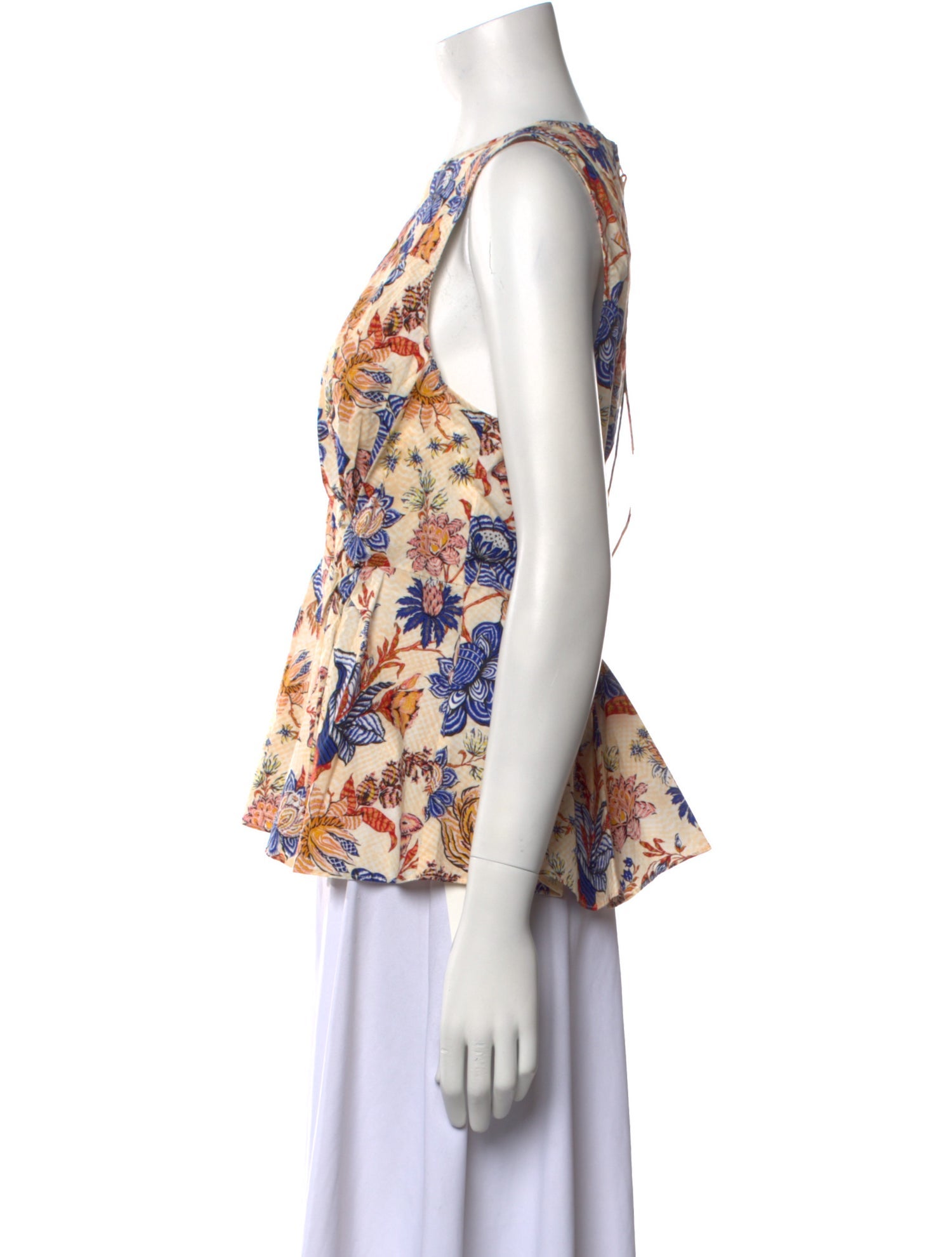 Ulla Johnson Floral Print V-Neck Blouse w/ Tags