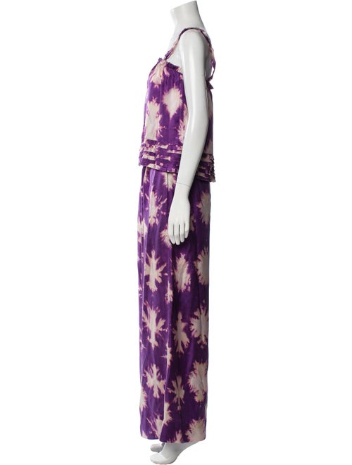 Ulla Johnson Silk Tie-Dye Print Pant Set