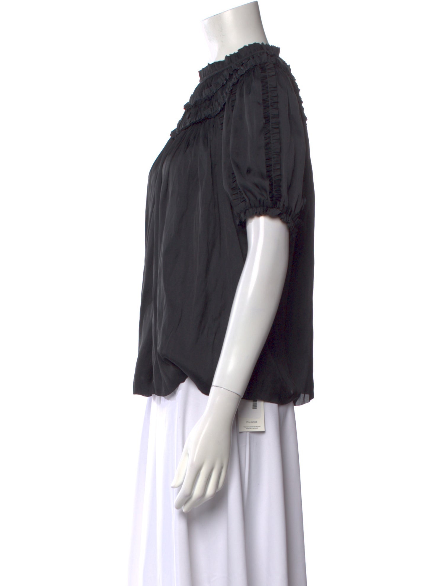 Ulla Johnson Mock Neck Short Sleeve Blouse