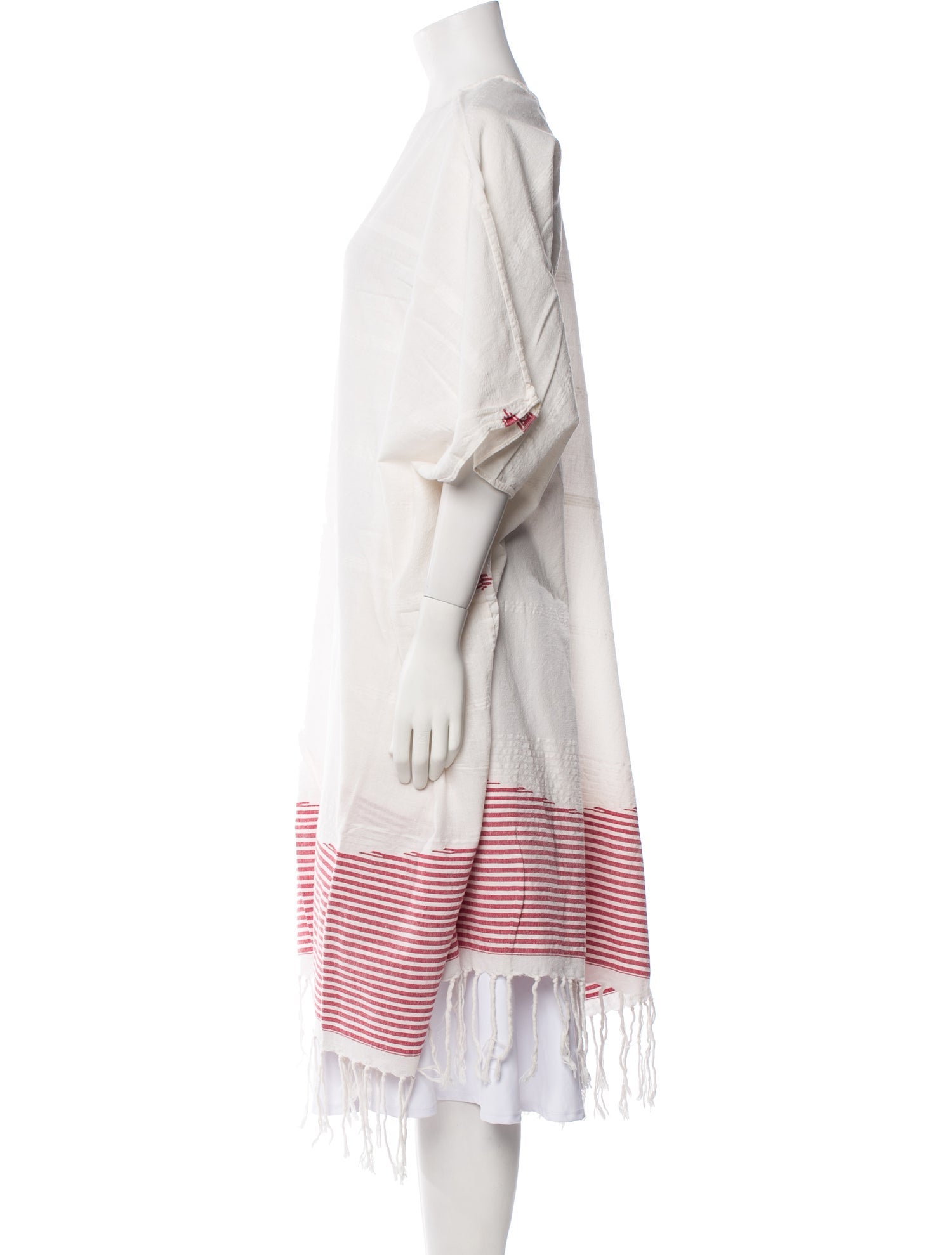 Ulla Johnson Striped Fringe Trim Accent Cover-Up