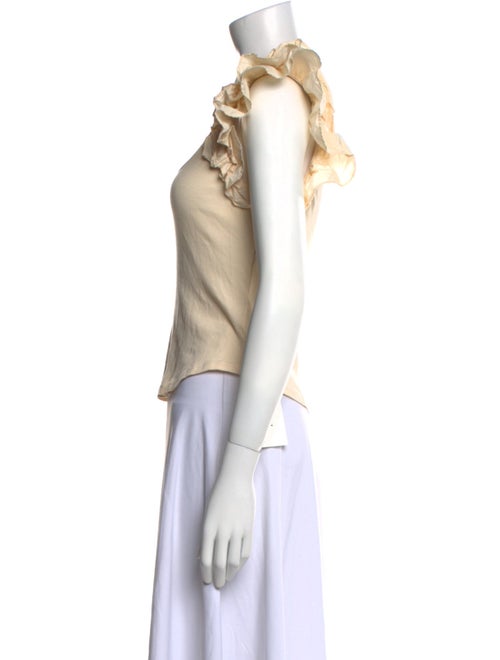 Ulla Johnson Scoop Neck Short Sleeve Crop Top