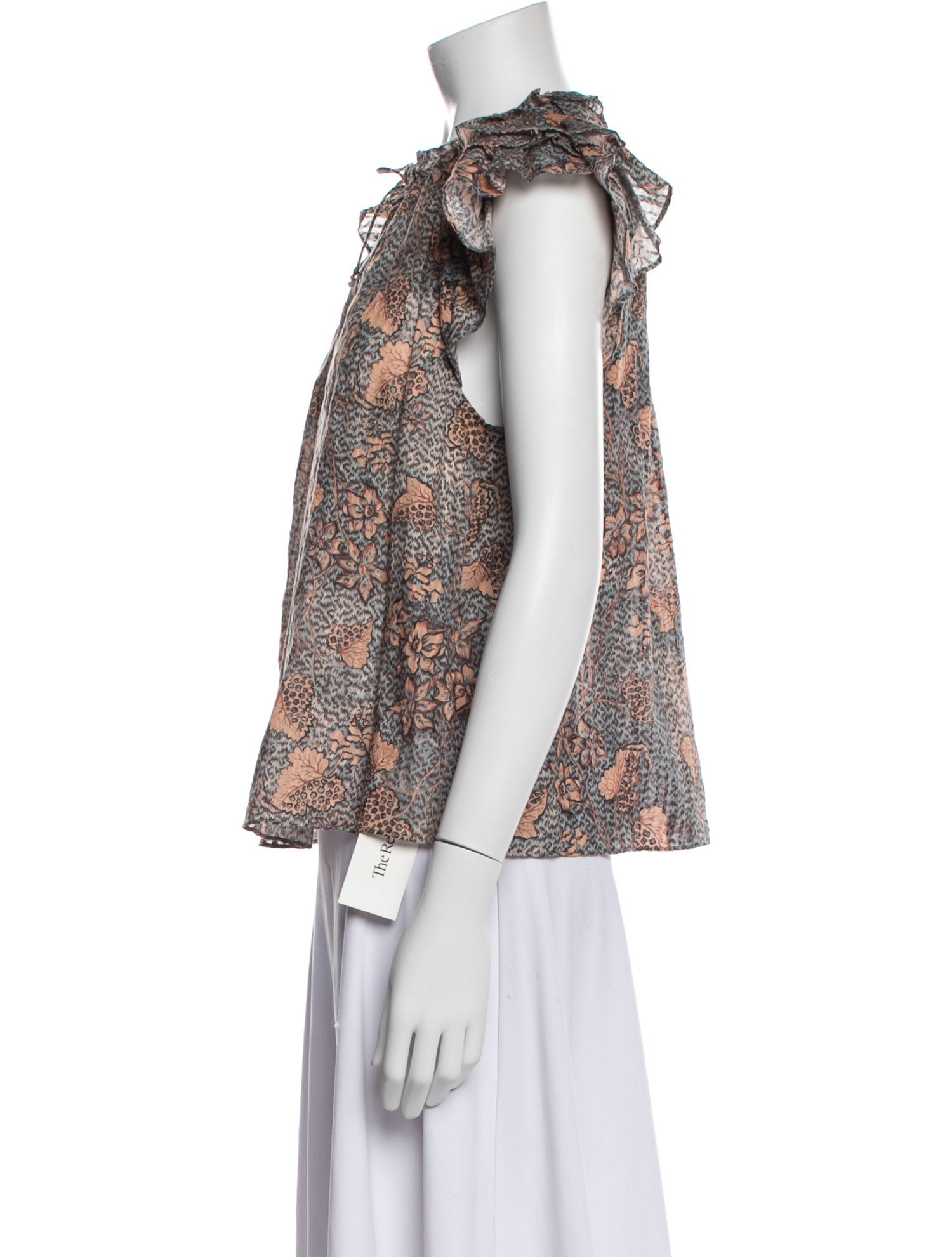 Ulla Johnson Floral Print Mock Neck Blouse