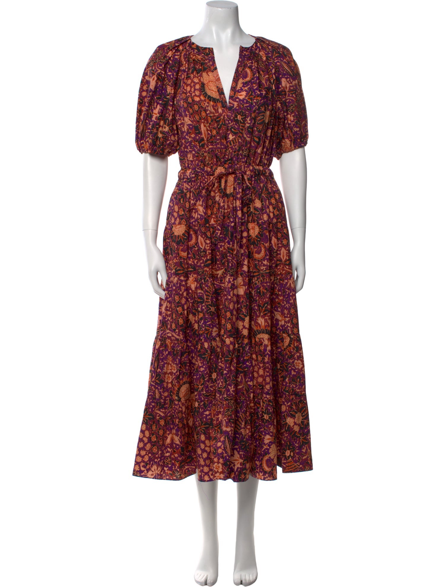 Ulla Johnson Floral Print Midi Length Dress