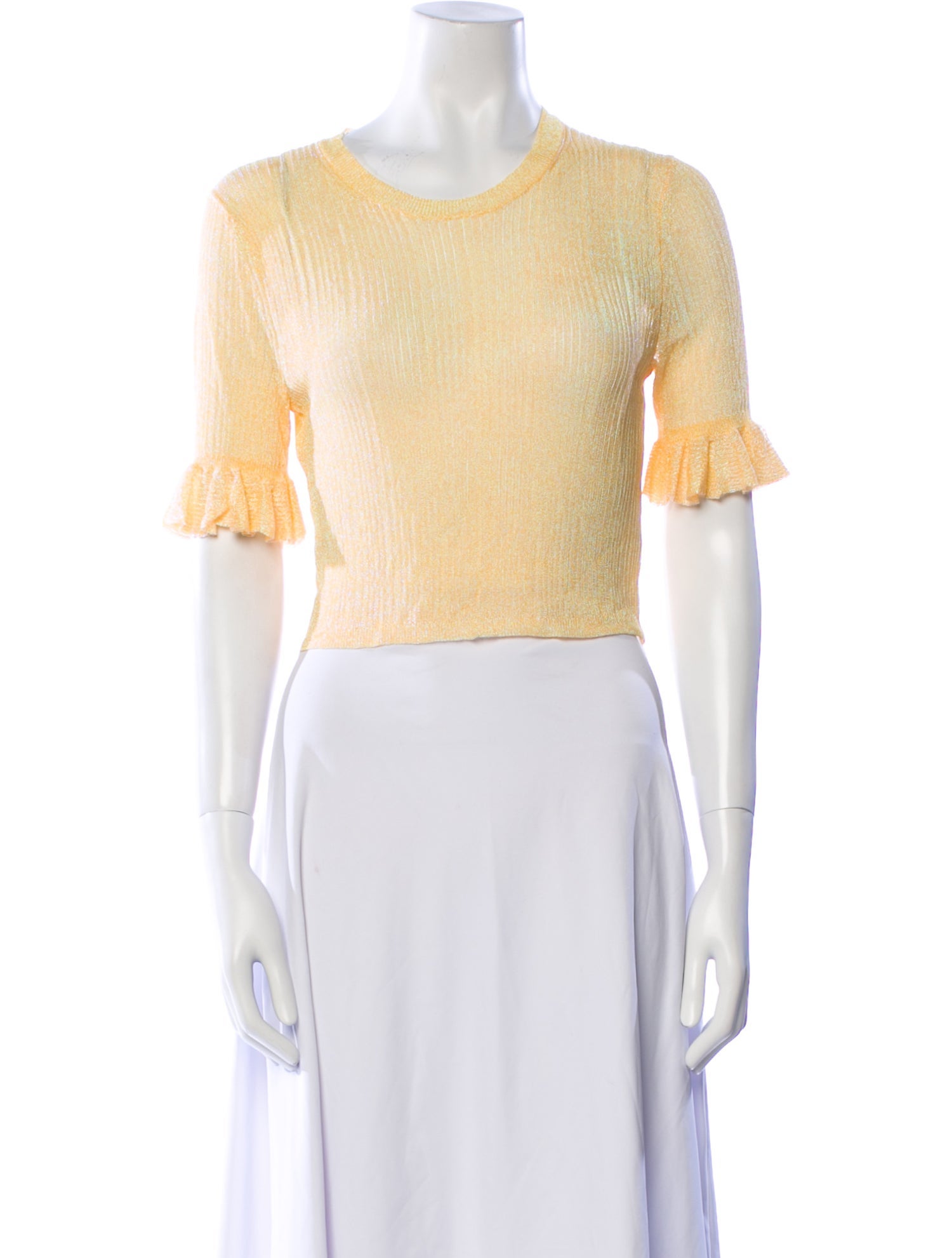 Ulla Johnson Crew Neck Short Sleeve Crop Top w/ Tags