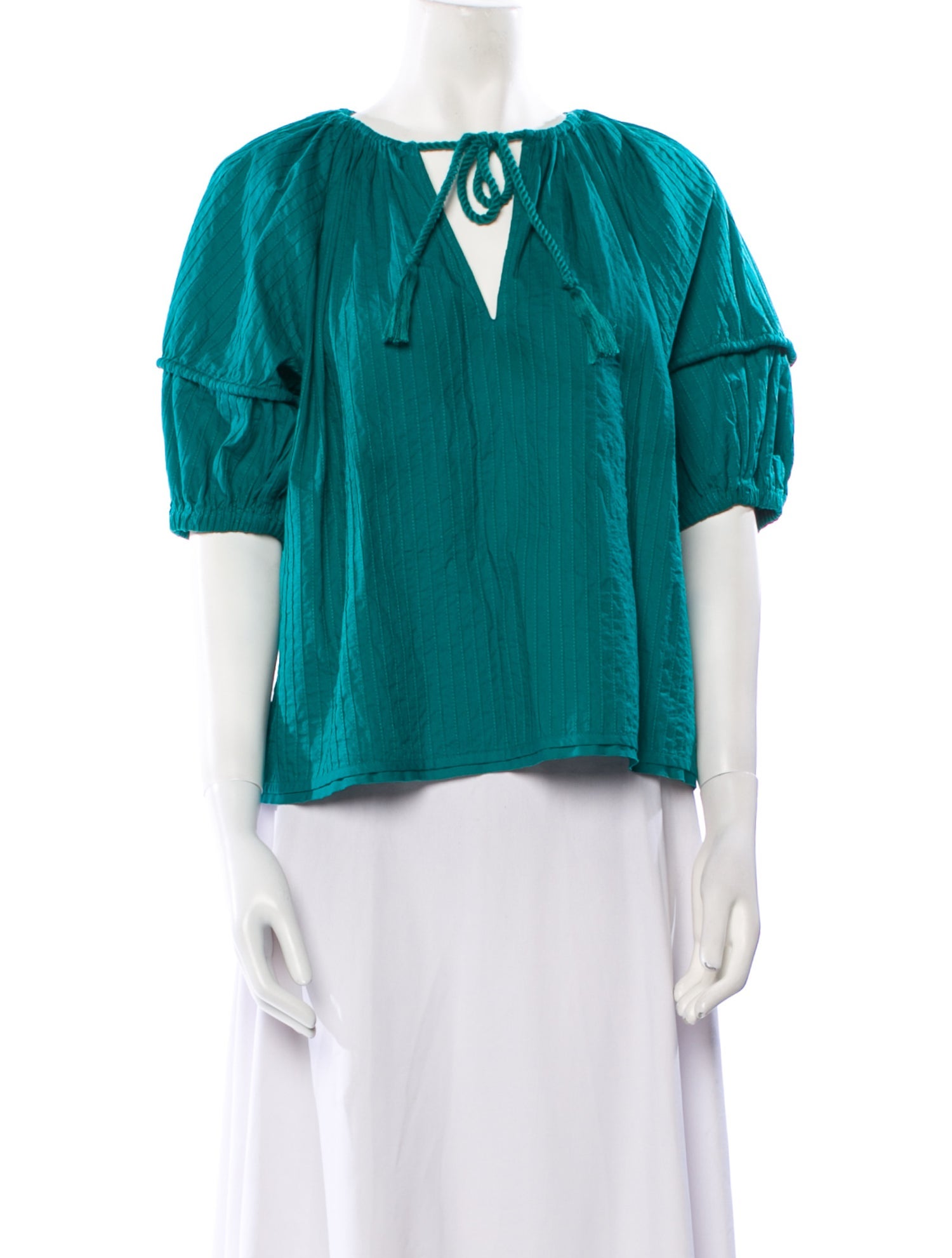 Ulla Johnson V-Neck Short Sleeve Blouse