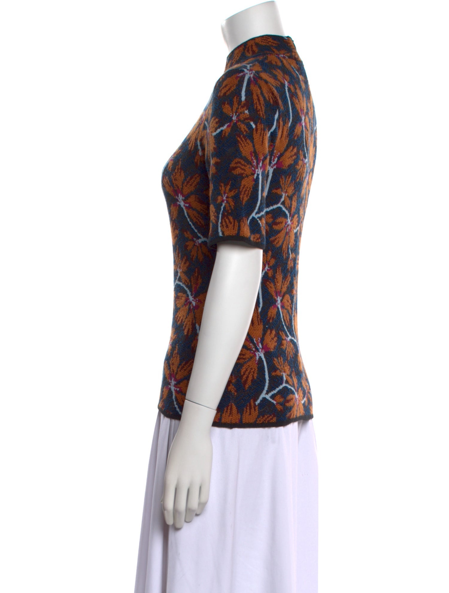 Ulla Johnson Floral Print Mock Neck Sweater