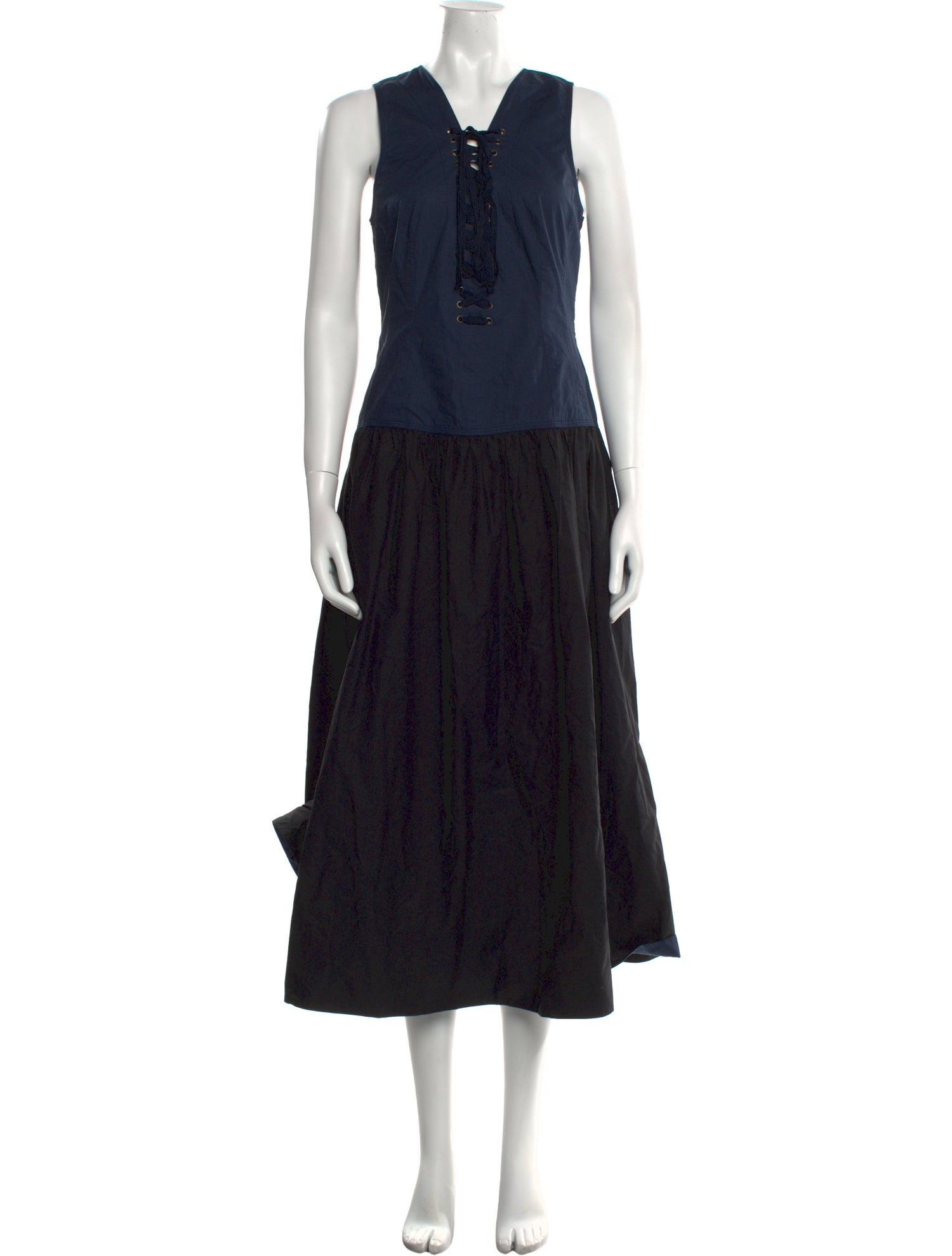 Ulla Johnson Colorblock Pattern Midi Length Dress