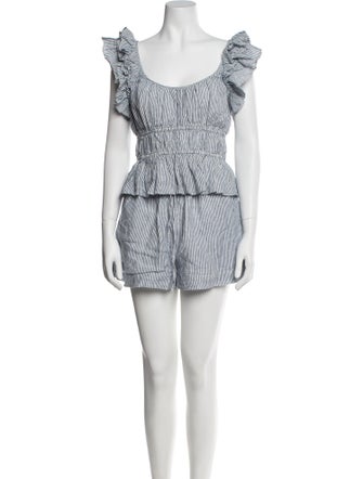 Ulla Johnson Linen Striped Short Set