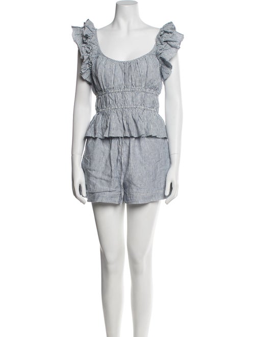 Ulla Johnson Linen Striped Short Set