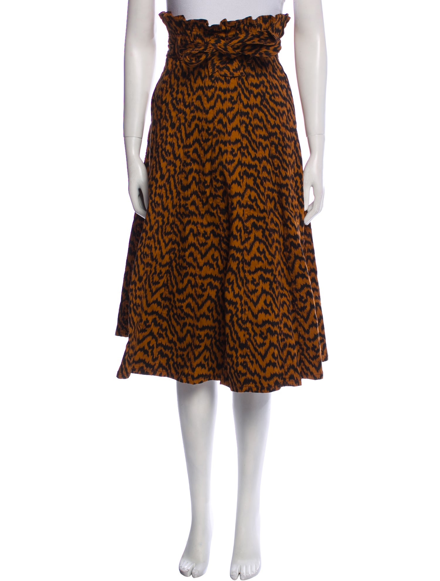 Ulla Johnson Animal Print Midi Length Skirt