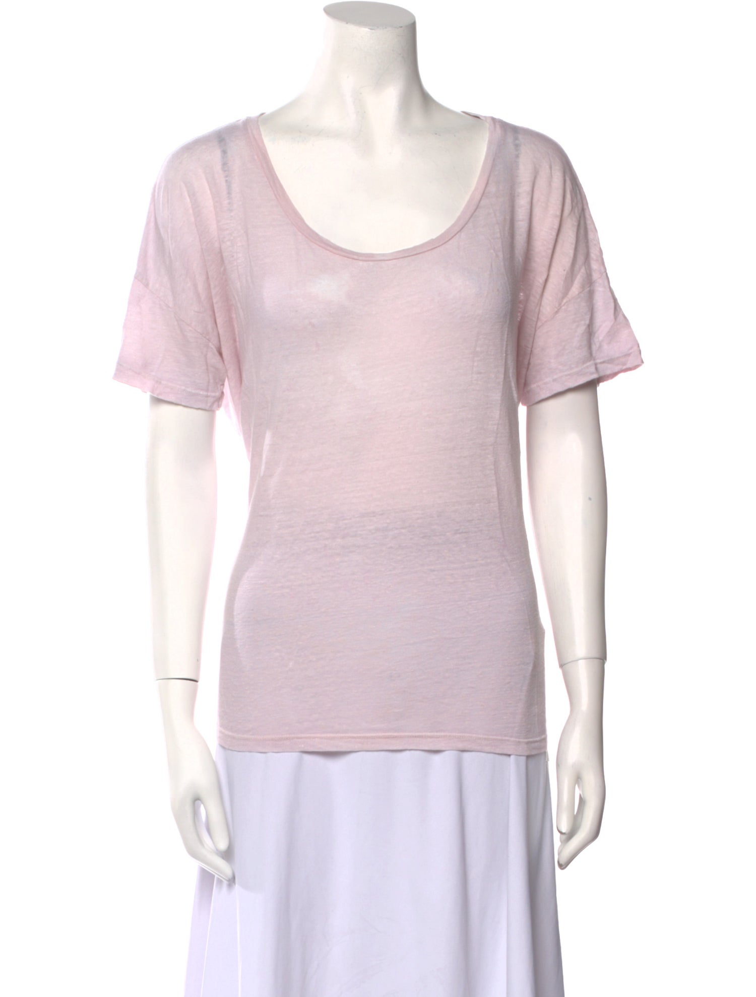 Ulla Johnson Linen Scoop Neck T-Shirt