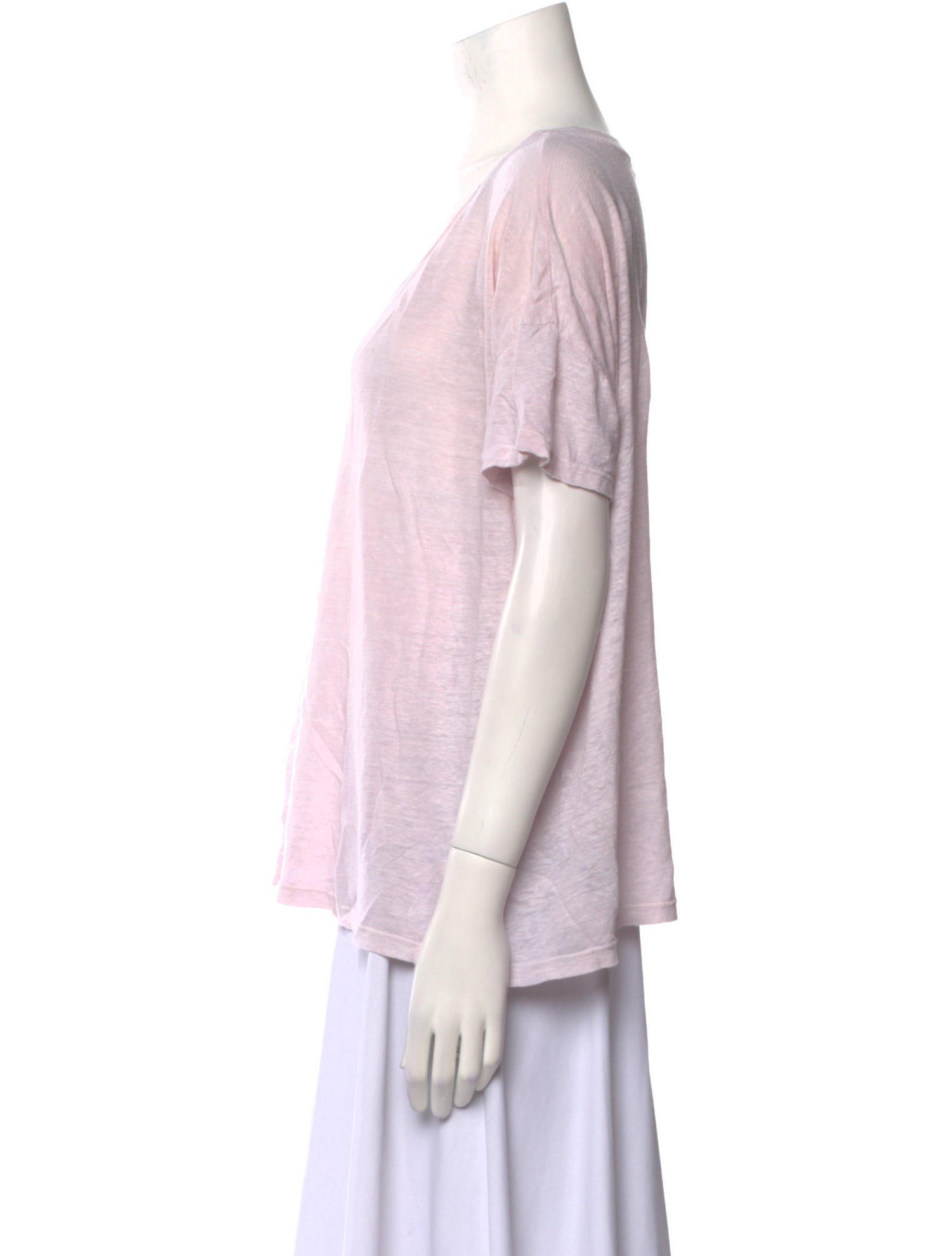 Ulla Johnson Linen Scoop Neck T-Shirt