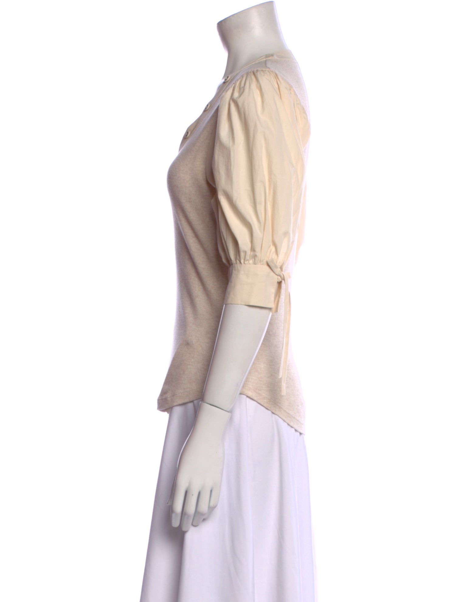 Ulla Johnson V-Neck Three-Quarter Sleeve Top