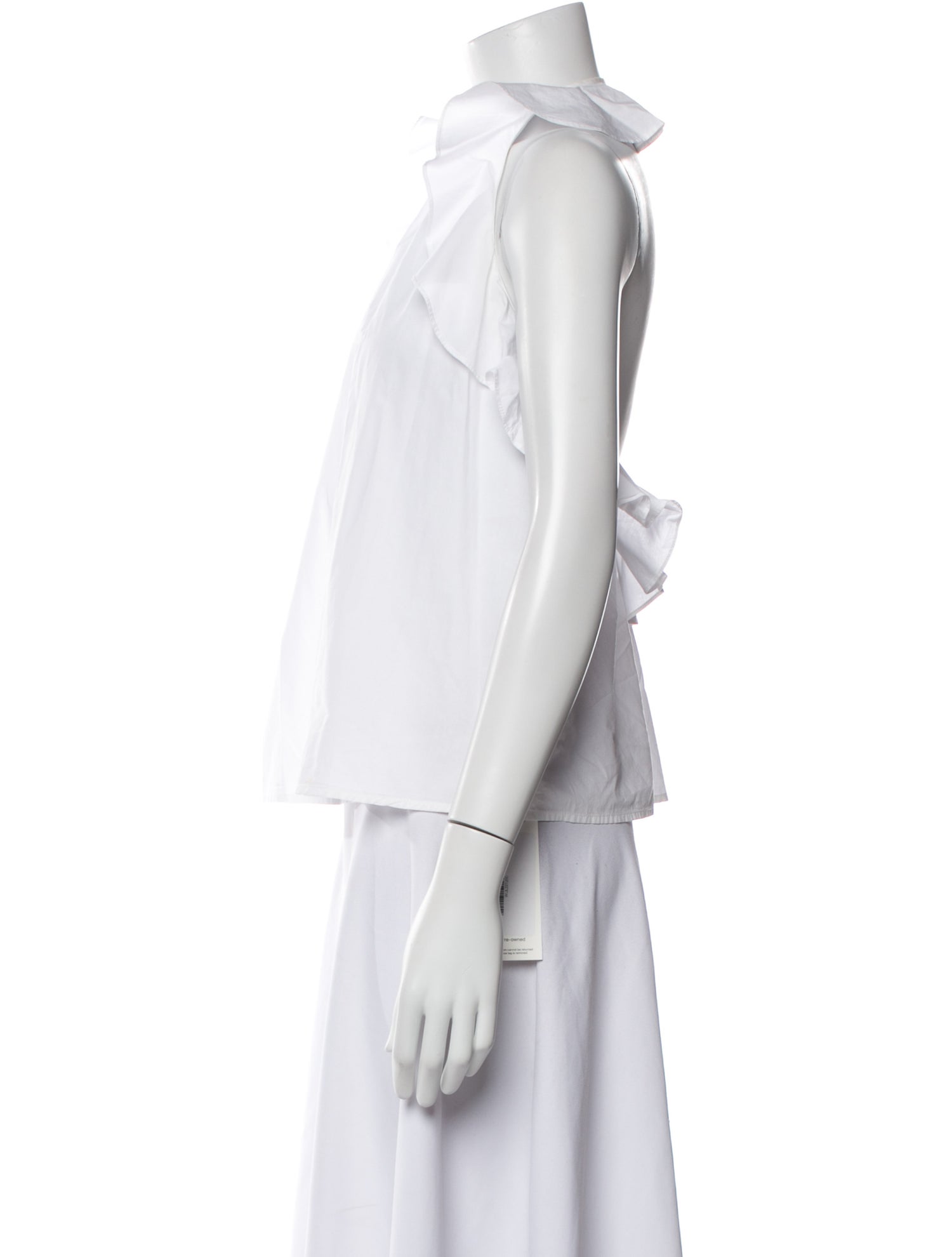 Ulla Johnson Mock Neck Sleeveless Crop Top