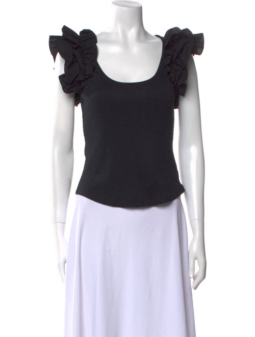 Ulla Johnson Scoop Neck Short Sleeve Crop Top