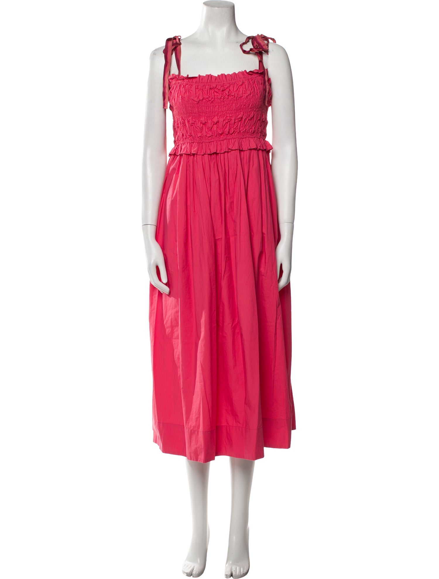 Ulla Johnson Square Neckline Midi Length Dress