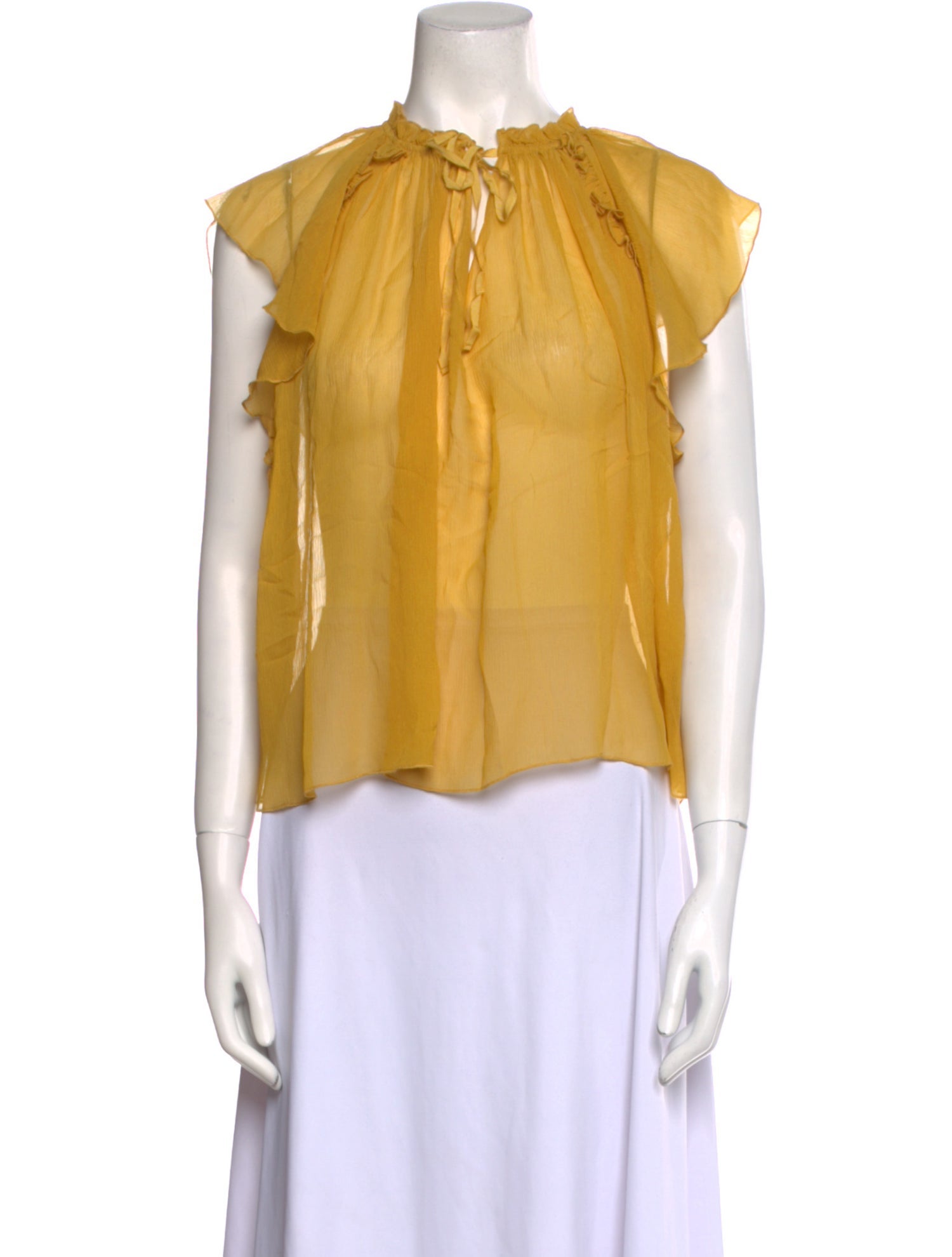 Ulla Johnson Silk Crew Neck Blouse
